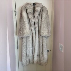 Silver Fox Real Fur Coat